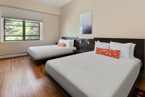 Double Room, 2 Queen Beds, Garden View | Premium bedding, in-room safe, iron/ironing board, free WiFi