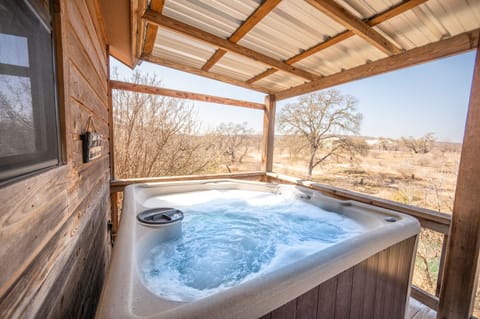 Luxury Cabin, 1 King Bed, Hot Tub, Hill View | Terrace/patio