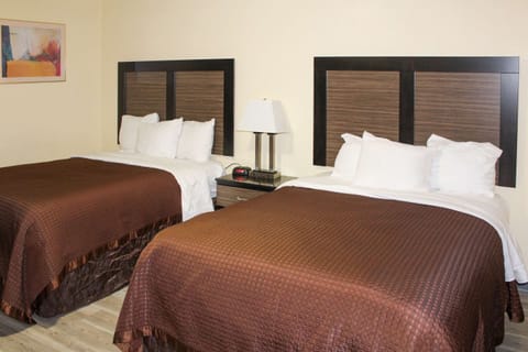 Standard Room, 2 Queen Beds, Non Smoking | Premium bedding, desk, blackout drapes, iron/ironing board