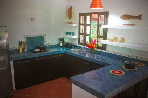 House, 3 Bedrooms, Balcony, Pool View | Private kitchen | Fridge