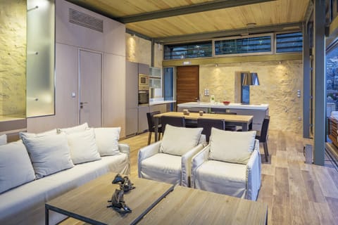 Open plan living and dining area