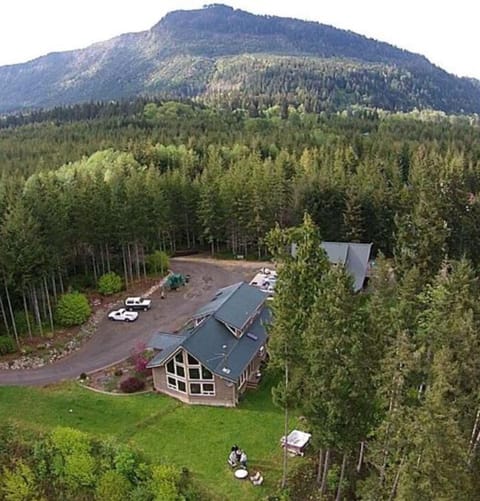 Aerial view of house & property