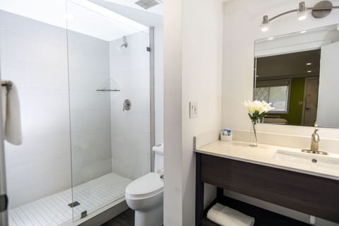 Executive Room, 1 King Bed, Non Smoking, Refrigerator & Microwave | Bathroom shower