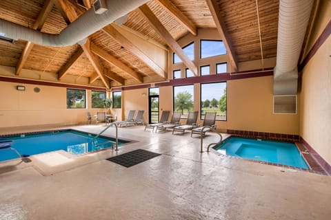 Indoor pool, sun loungers