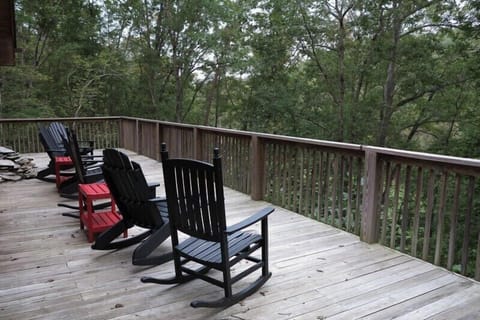 The upper deck is a great place to sit and watch nature or to entertain guest