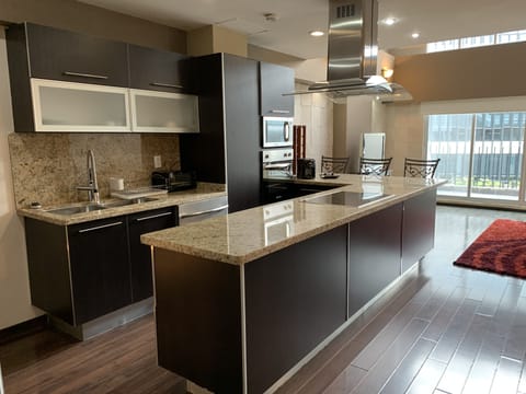 Presidential Room | Private kitchen | Full-size fridge, microwave, stovetop, dishwasher