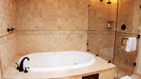 Luxury Villa, 3 Bedrooms, Ocean View | Bathroom | Separate tub and shower, hair dryer, towels