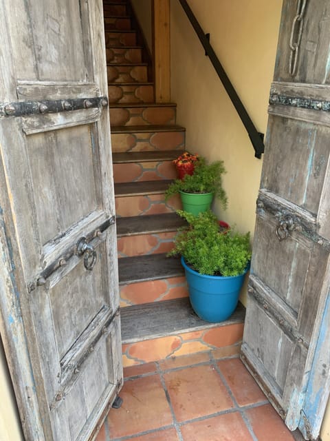 COVERED PRIVATE ENTRY
Charming Antique Mexican Doors
**Not ADA-Due to Stairs**