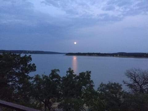 Full moon over the lake.