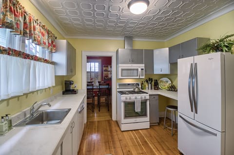 Prepare a healthy home cooked meal in the well stocked kitchen.