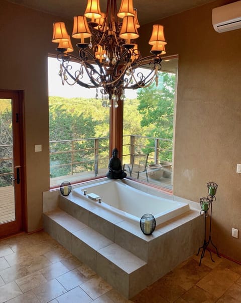Master bathroom with soaker tub 