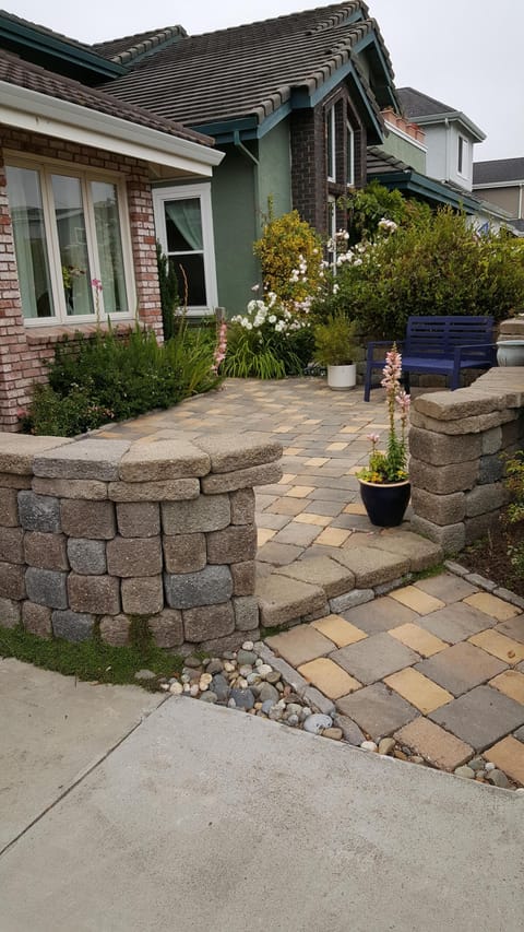 Drive way and path to front courtyard