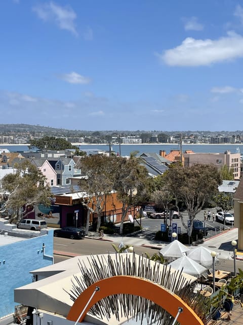 View walking to our unit. That's a restaurant steps away.