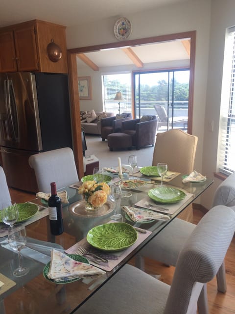 Living room view from dining area