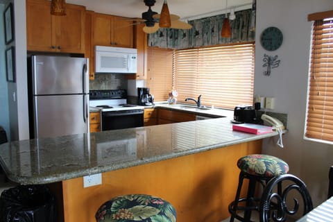 Modern fully equipped kitchen.