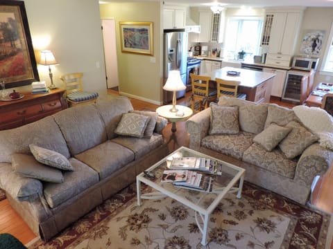 Living room looking toward kitchen