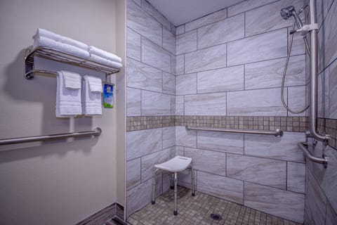 Room, 1 Queen Bed, Accessible, Non Smoking (Mobility Accessible Room) | Bathroom shower