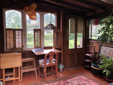 views of the town and ridge from this workspace