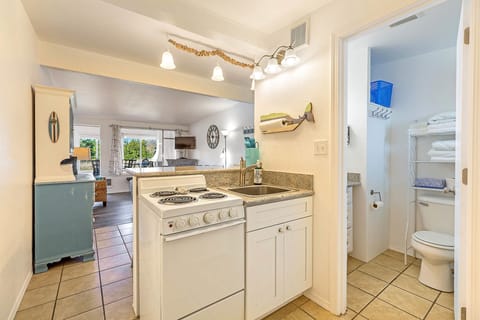 Deluxe Condo, 2 Bedrooms, Fireplace, Oceanfront | Private kitchen | Fridge, microwave, oven, stovetop