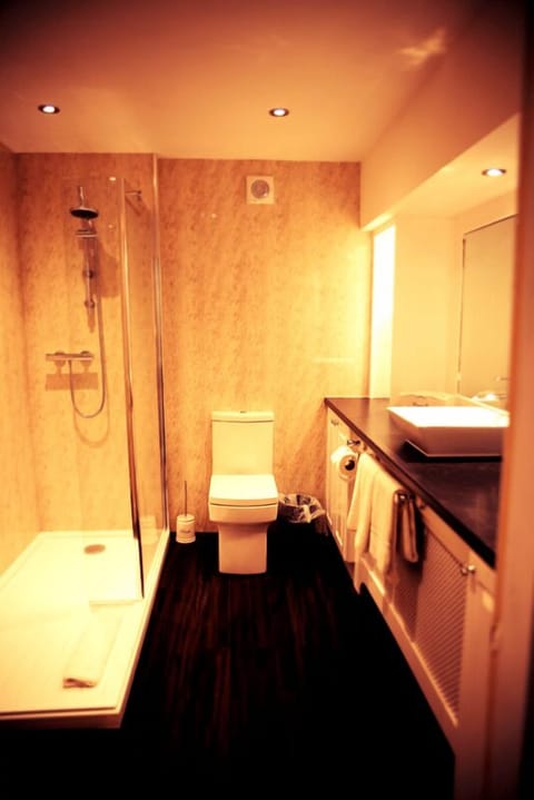 Superior Double Room | Bathroom | Hair dryer, towels, soap, shampoo