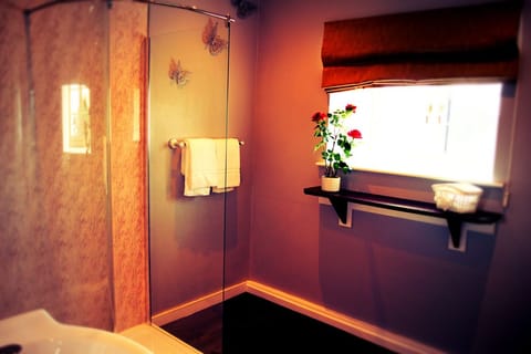 Superior Double Room | Bathroom | Hair dryer, towels, soap, shampoo