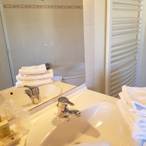 Free toiletries, hair dryer, towels