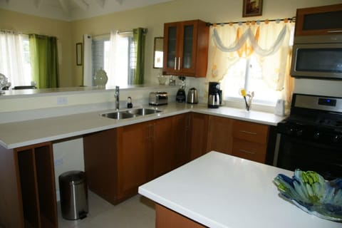 Family Villa, 2 Bedrooms, Kitchen, Ocean View | Private kitchen | Full-size fridge, microwave, oven, stovetop