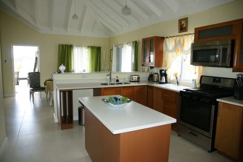 Family Villa, 2 Bedrooms, Kitchen, Ocean View | Private kitchen | Full-size fridge, microwave, oven, stovetop