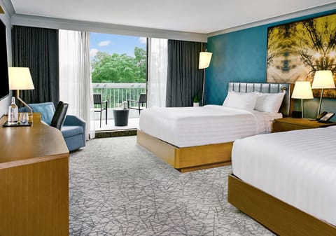 Deluxe Room, 2 Queen Beds, Balcony | Premium bedding, in-room safe, desk, iron/ironing board