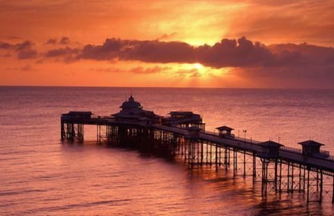 Llandudno pier at sunset