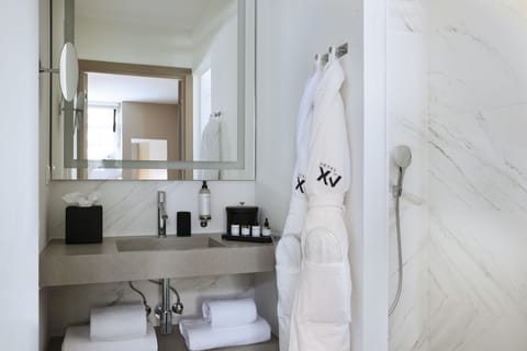 Superior Double Room | Bathroom | Shower, rainfall showerhead, designer toiletries, hair dryer