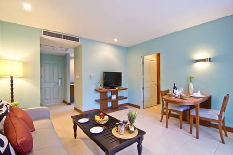 2-Bedroom Garden View | Living room | 32-inch LCD TV with cable channels, TV