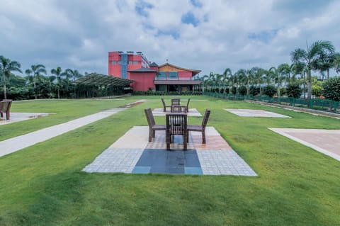 Outdoor banquet area