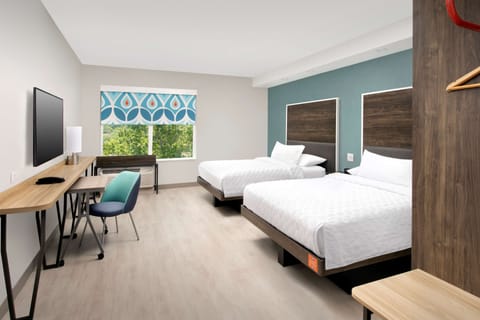 Room, 2 Queen Beds, Accessible, Bathtub | Premium bedding, in-room safe, laptop workspace, blackout drapes