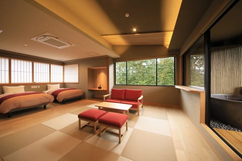 [13yrs or Above Only] [Annex] Japanese Western Style Twin Room, Non Smoking, Hot Tub | In-room safe, free WiFi, bed sheets