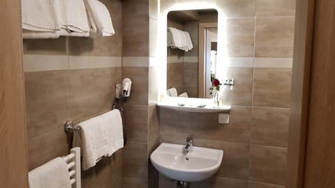 Standard Double Room | Bathroom | Shower, rainfall showerhead, free toiletries, hair dryer