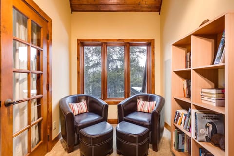 One of two reading nooks on the first floor.