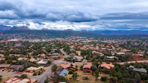 Aerial view of the neighborhood.