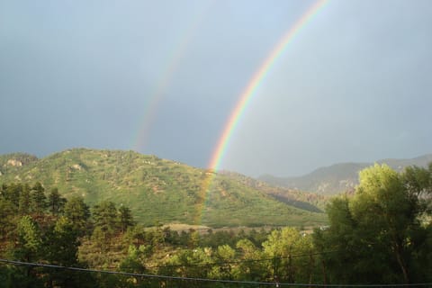 VIEW WITH A RAINBOW AFTER THE RAIN, VIEW FROM THE DECK