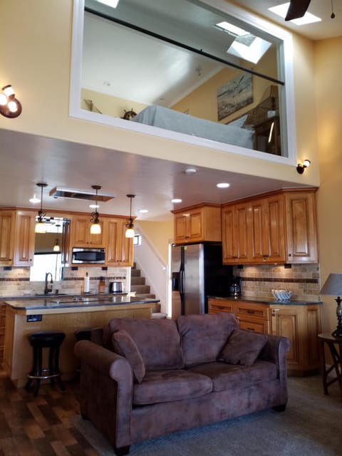 Architectural beauty! Master suite overlooking living area with great views!