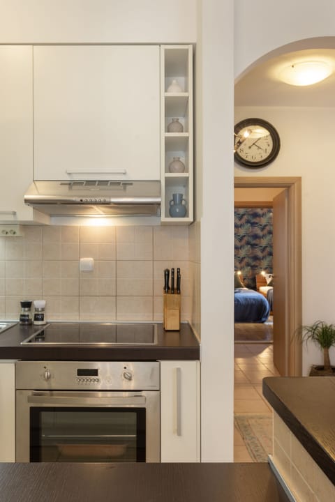 Deluxe Apartment, 2 Bedrooms, Balcony | Private kitchen | Fridge, oven, stovetop, dishwasher