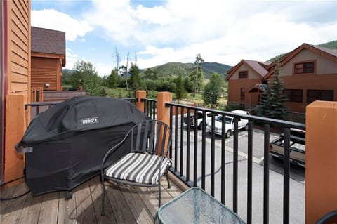 Grill hooked to natural gas line so it's always ready to cook.