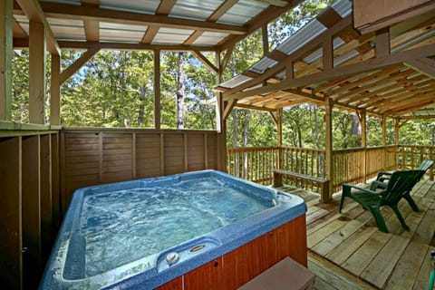 Rejuvenating hot tub with semi privacy for your enjoyment!