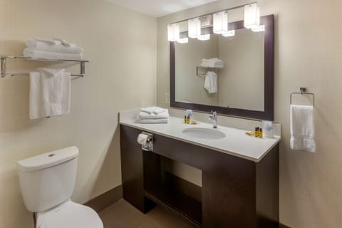 Suite, 1 King Bed, Non Smoking, Refrigerator & Microwave (with Sofabed) | Bathroom | Combined shower/tub, designer toiletries, hair dryer, towels