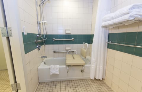 Room, 1 Queen Bed, Accessible, Non Smoking | Bathroom | Combined shower/tub, free toiletries, towels