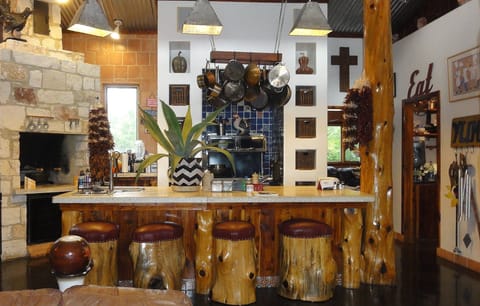 Fun cooking area so everyone can get involved-whether cooking or watching.