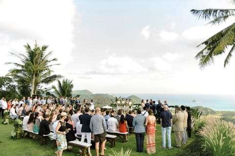 Outdoor wedding area