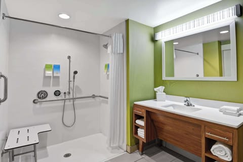 Suite, 1 King Bed, Accessible, Non Smoking | Bathroom shower