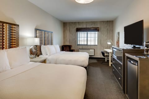 Deluxe Room, 2 Queen Beds | Down comforters, desk, iron/ironing board, free WiFi
