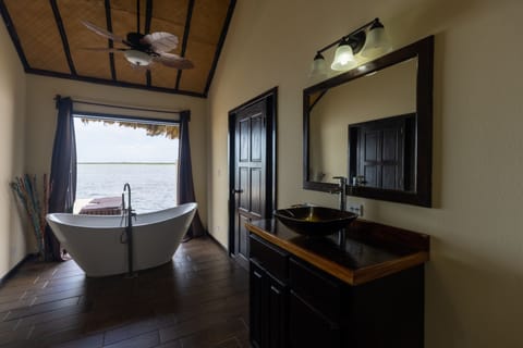 Honeymoon Bungalow, 1 King Bed, Private Pool, Ocean View | Bathroom | Shower, rainfall showerhead, free toiletries, hair dryer